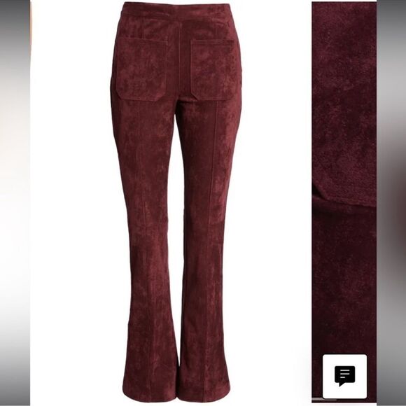 - Blank NYC New Bordeaux Faux suede Flare pants - Picture 5 of 11